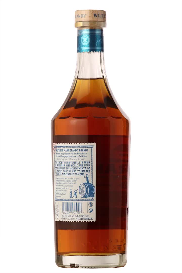 Wilthener Cask Grande Brandy, X.O.-Qualität, eine Hommage an die Wilthener Erfolgsgeschichte, besonders genussvoller Weinbrand 40% vol.(1 x 0.7 l) – Bild 8