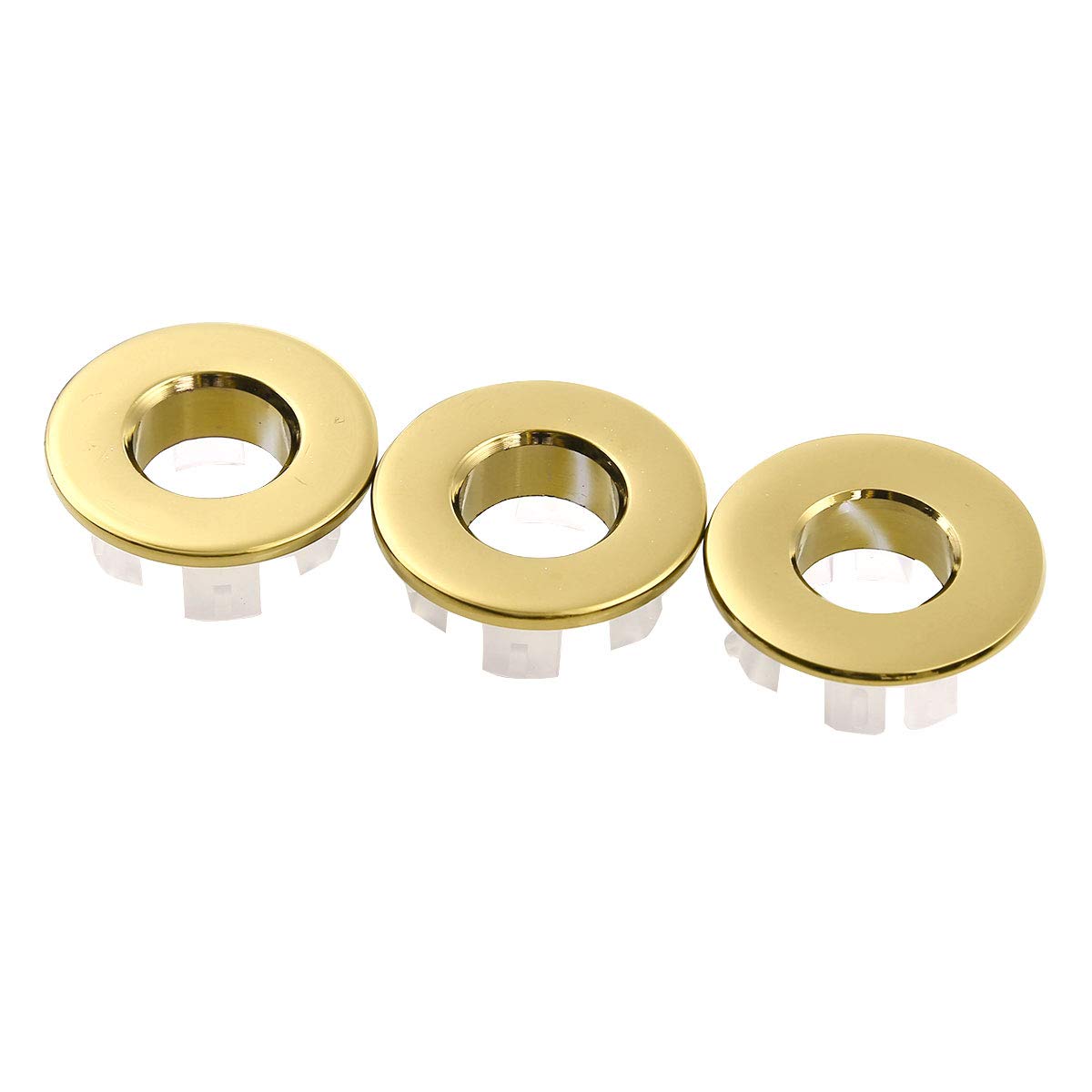 FEESHOW Sink Overflow Covers Kitchen Bathroom Sink Overflow Ring Basin Trim Bath Sink Hole Round Hole Caps Insert Spares Gold One Size