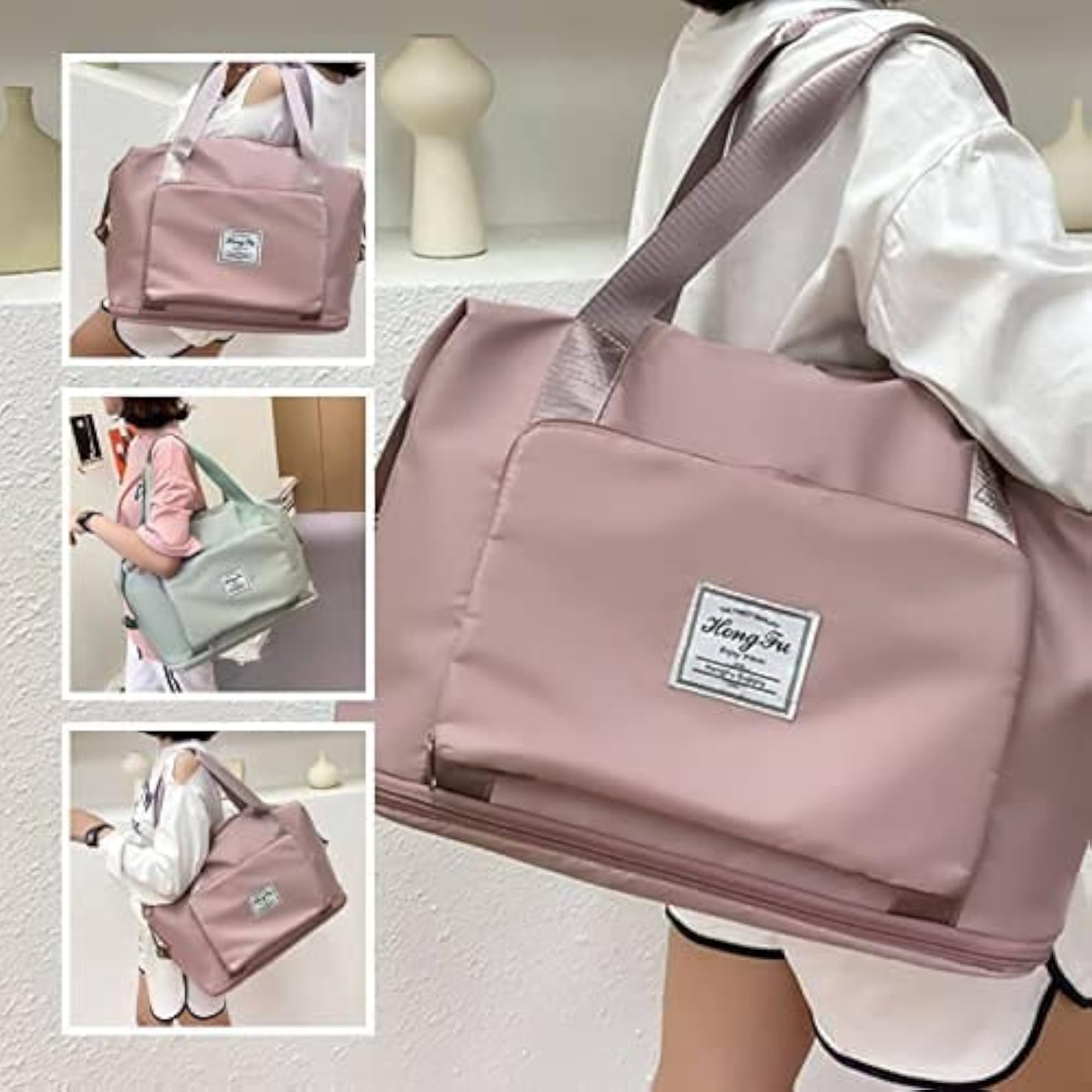 Large Capacity Folding Travel Bag, Waterproof Carry on Luggage Bags