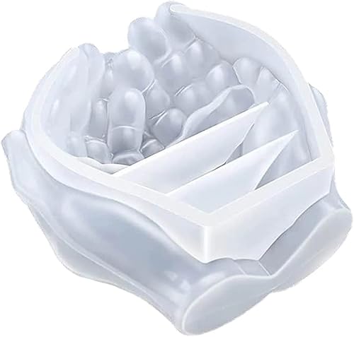 Miniatura 9 de Tvoip Bandeja creativa en forma de mano 3D de silicona modelo de caja de almacenamiento de manos Cenicero de resina epoxi molde de artesanía molde