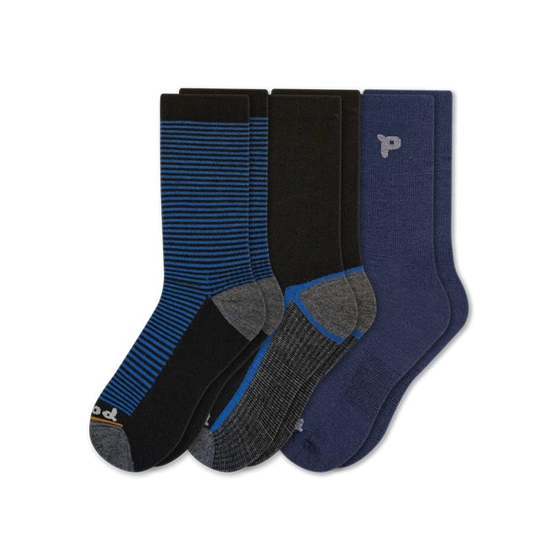 Pacas Mens Alpaca Lightweight Crew 3-Pack Socks