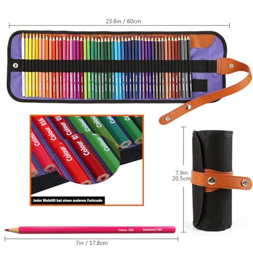 Ugmic 50 Buntstifte - Premium Farbstifte für Erwachsene und Kinder, Hochwertige Farbstifte mit lebendigen Farben und geschmeidiger Textur, Ideal für Erwachsene, Malbücher & mehr