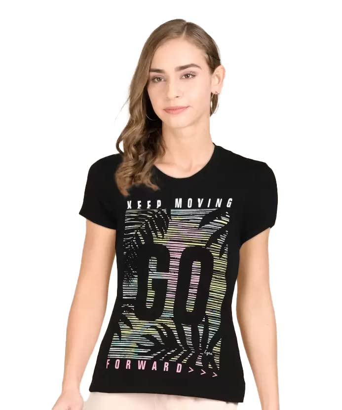 Image of Lyra Women's Cotton Regular Fit T-Shirt