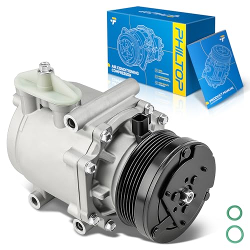 Image of PHILTOP 2614N Air Conditioner AC Compressor with Clutch for 2003-2007 E150 /E250,2002 Expedition,2002-2005 Explorer,2003-2005 Town Car /Grand Marquis /Aviator /Crown Victoria,2001-2007 E350 Super Duty