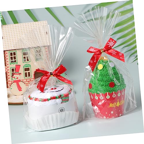 NOLITOY 6 Pçs Velas Decorações De Mesa Toalhas De Banho Toalhas De Algodão Velas De Natal Bolo Vela