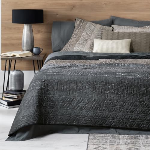 La Mejor Selección de Sábanas - los preferidos. 46 REAL TEXTIL Juego de Edredón Ligero Doble Vista con Fundas de Almohada y Set de Sábanas (Samurai, Matrimonial)