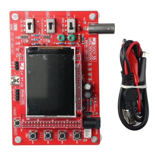 Image of DSO138 2.4 inch Sampling Rate Red Oscilloscope DIY Kit Digital Oscilloscope Kit 1msps Real-Time Handheld Digital Oscilloscope