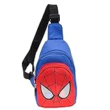 Cartoon Sling Bag Cartoon Crossbody Backpack Comics Shoulder Bag Cartoon Theme Travel Hiking Chest Bag Daypack for Kid (blue)