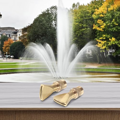 MonoSora 2 Pack Adjustable Brass Sector Nozzle for Garden Sprinkler Head with 4 Point Spray Pattern