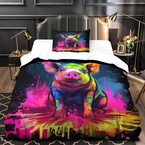 Housse de couette microfibres lit simple avec zip invisible - 3