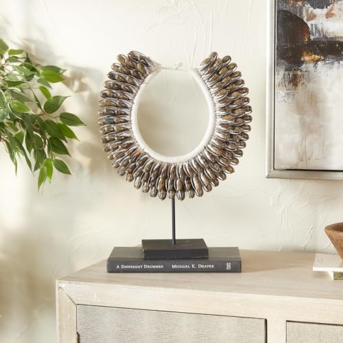Escultura decorativa Shell con base, 12x6x15 pulg miniatura 3