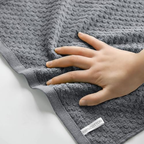 Artoid Mode Ring Spun Cotton Grey Kitchen Dish Towels, 15x25 Inch Ultra Soft Absorbent Quick Drying Household Cleaning Tea Towels Bar Towels Set of 4 by Artoid Mode - Image 7