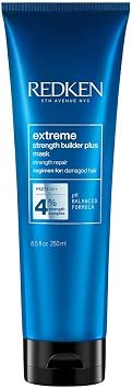 REDKEN Extreme Strength Builder Mask for Damaged Hair, Blue, Banana, 250 ml