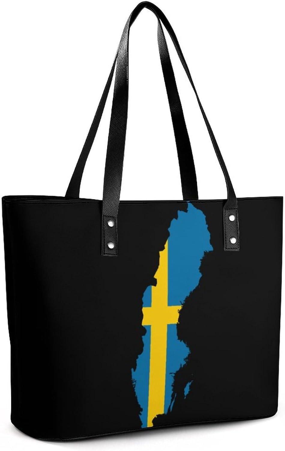 Sweden Flag Map Women's Satchel Handbags Tote Shoulder Bag Purses for Travel Shopping Work