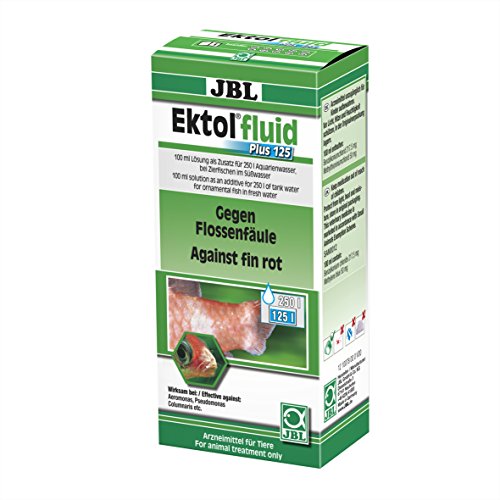JBL Ektol fluid Plus 125 Heilmittel gegen Maul- und Flossenfäule für Aquarienfische, 100 ml