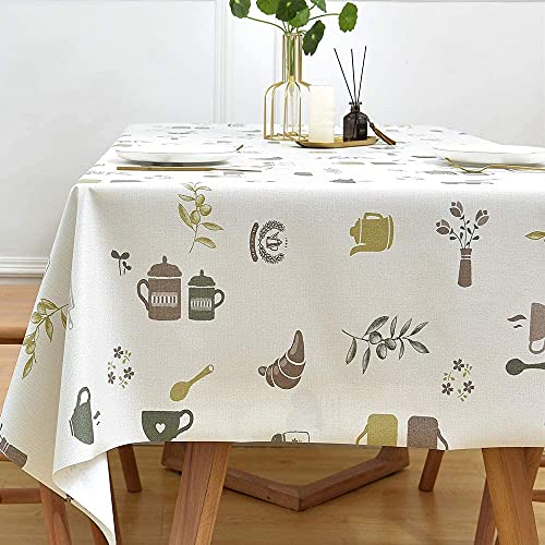 Nappe en plastique imperméable table de cuisine rectangulaire - 5