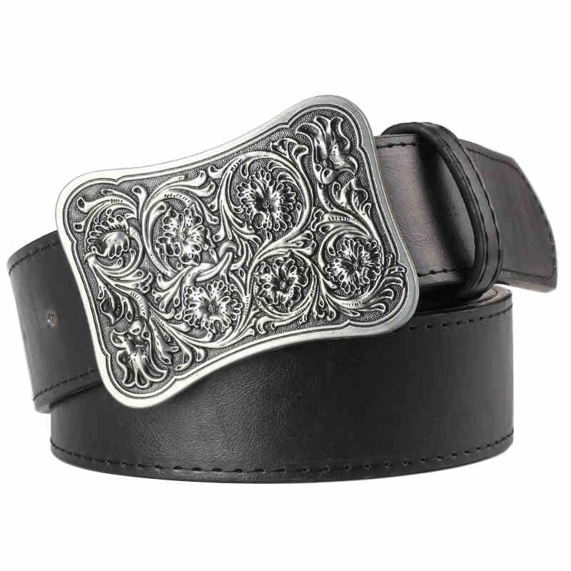 Western Belts for Women and Men Denim Belts, Floral Carved Work Belts, Jeans Rodeo