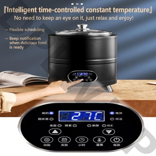Miniatura 3 de Dplwjpp Máquina Hacer Yogur Casero Totalmente Automática Máquina De Fermentación De Yogur Automática Incubadora De Yogur Eléctrica Máquina De Fermentación De Vino De Arroz 8l-White