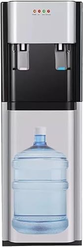 Ice + Hot Water Dual Spout Water Cooler Bottom Loading System with Quick Access for Drinks, Meals, and Daily Use Silver