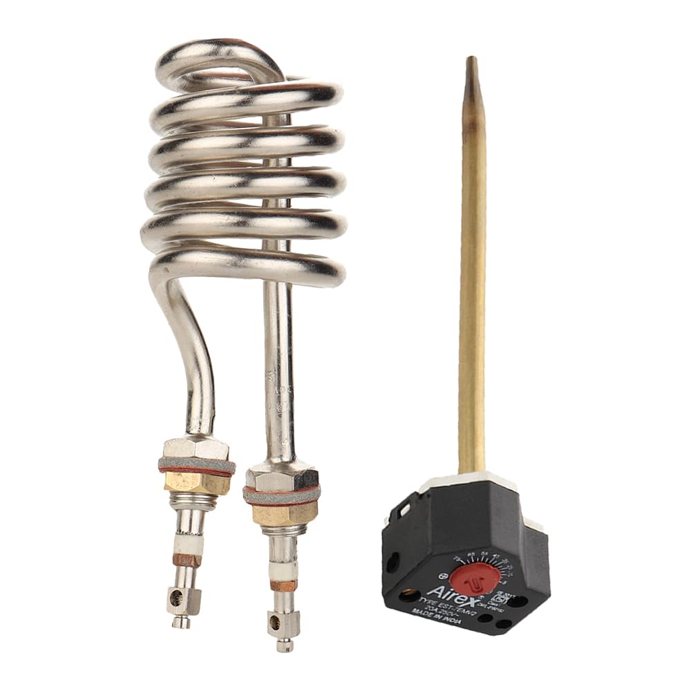 Airex Water Geyser Midget Heating Element Coil 3000 Watt With Temperature Controller Sensor Thermostat 4 Inch (Nipple Type Midget)-picture-23