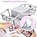 Ver Beauty Makeup Box Cosmetic Train Case with Clear Armored Acrylic Jewelry Organizer with 2 Tiers Trays and Mirror Lockable Portable Travel Cosmetic Display Aluminum Case (Silver Diamond)