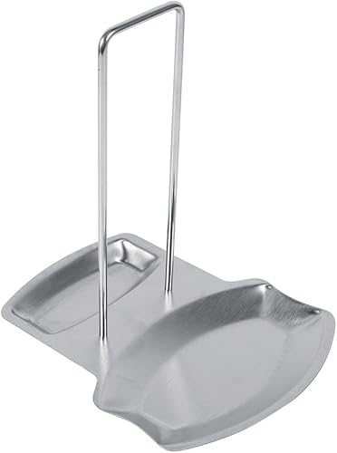 Miniatura 2 de Acouto Soporte de cuchara para puertas de gabinete 20 × 17 × 2 1 unid cocina hogar acero inoxidable cuchara olla tapa estante cocina cocina bandeja