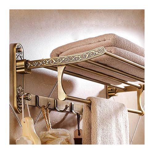 Porte-serviettes de bain pliable contre le désordre mural - 3