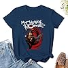 MaryRWhiting Women's My Vintage Chemical Logo Short Sleeve Romance Black Cotton Tee T Shirts Crew Neck T-Shirt Tops Band Tshirt for Women Big Teen Girl Fans Merch Clothes Gift #5