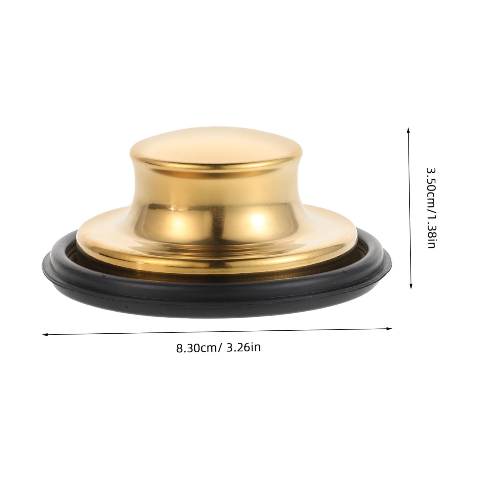Uonlytech Drain Plug Hair Stopper for Kitchen Bathroom Sinks Flat Suction Cover for Garbage Disposal Versatile Durable Design Easy to Clean Golden Finish