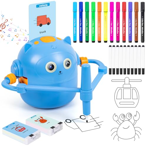 Drawing Robot for Kids, Interactive Educational Drawing Robot, Magic Painting Robot Toy with 100...