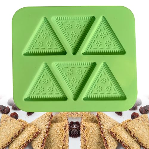 Image of MoldBerry Cookies Mould Triangle Shape Chocolate Mould for Chocolate Making Silicone Mould for Handmade Gifts Soaps Cookies Chocolates Resin Arts (Pack of 1)