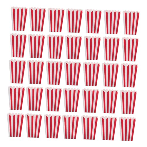 MOTHNUR 48 Cajas De De Maíz A Rayas Cubos Para Pollo Frito Cubos Para Galletas Para Recuerdos De Fiesta Cajas De Maíz Para Carnaval Papel Para Papas