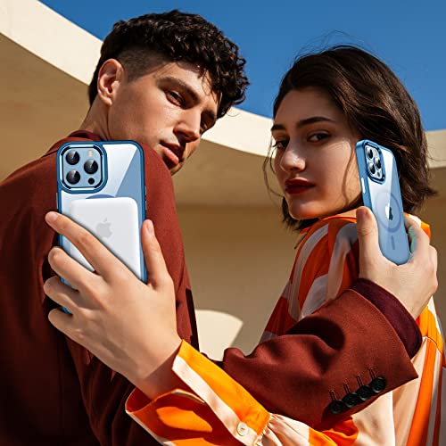 Coque iPhone 13 Pro Max bleu/transparent transparente et durable contre les rayures