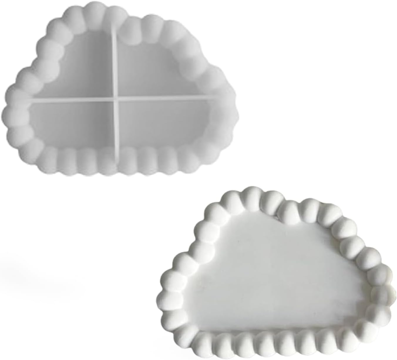 Cloud Bubble Tray Silicone Mold,LXB: 12x17cm, Resin Casting Mould, Crystal Clear DIY Epoxy Craft Making Tool, Jesmonite and White Cement Compatible