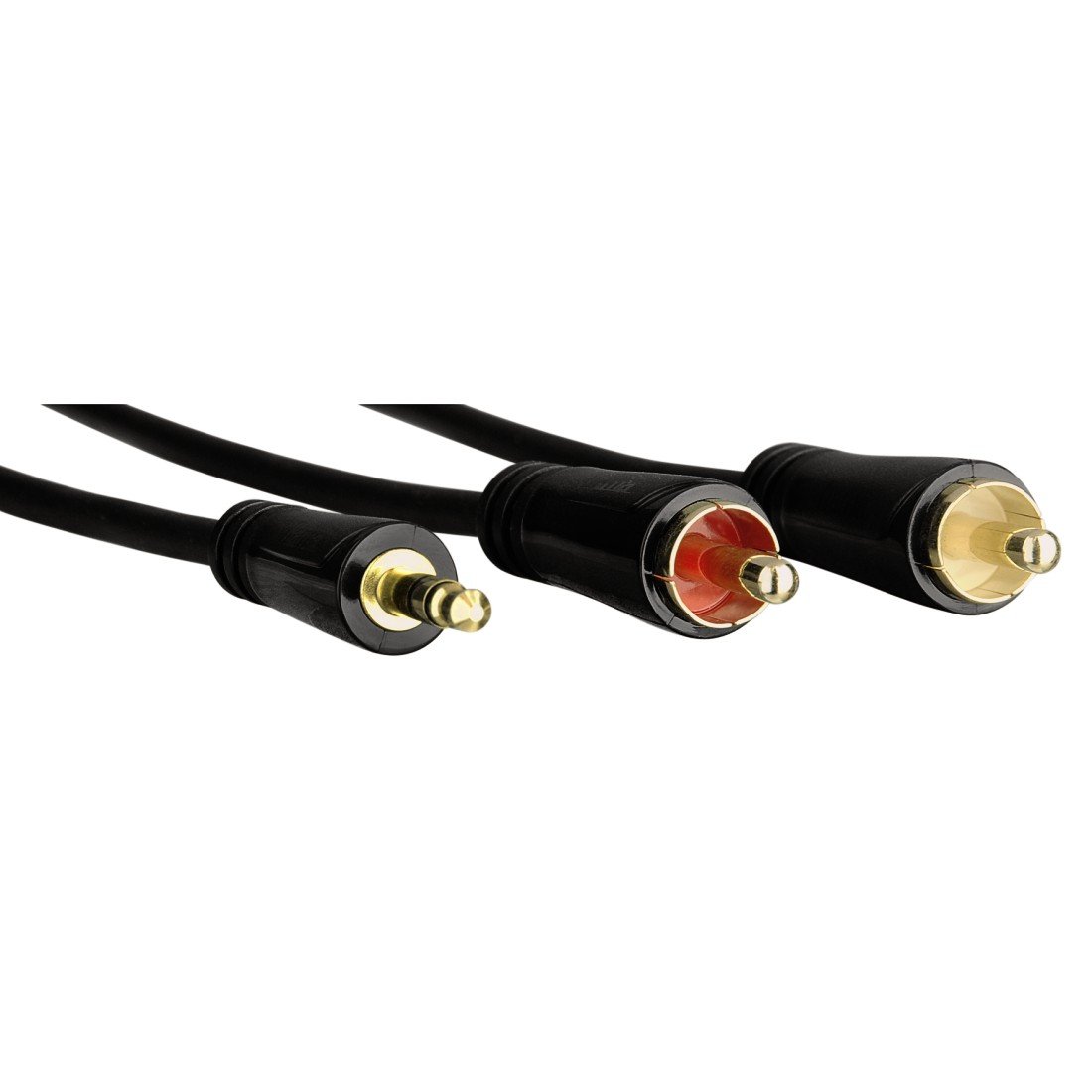 Hama Kabel audio stereo (wtyczka jack 3,5 mm na 2 x wtyk cinch, pozłacany, 10 m) czarny