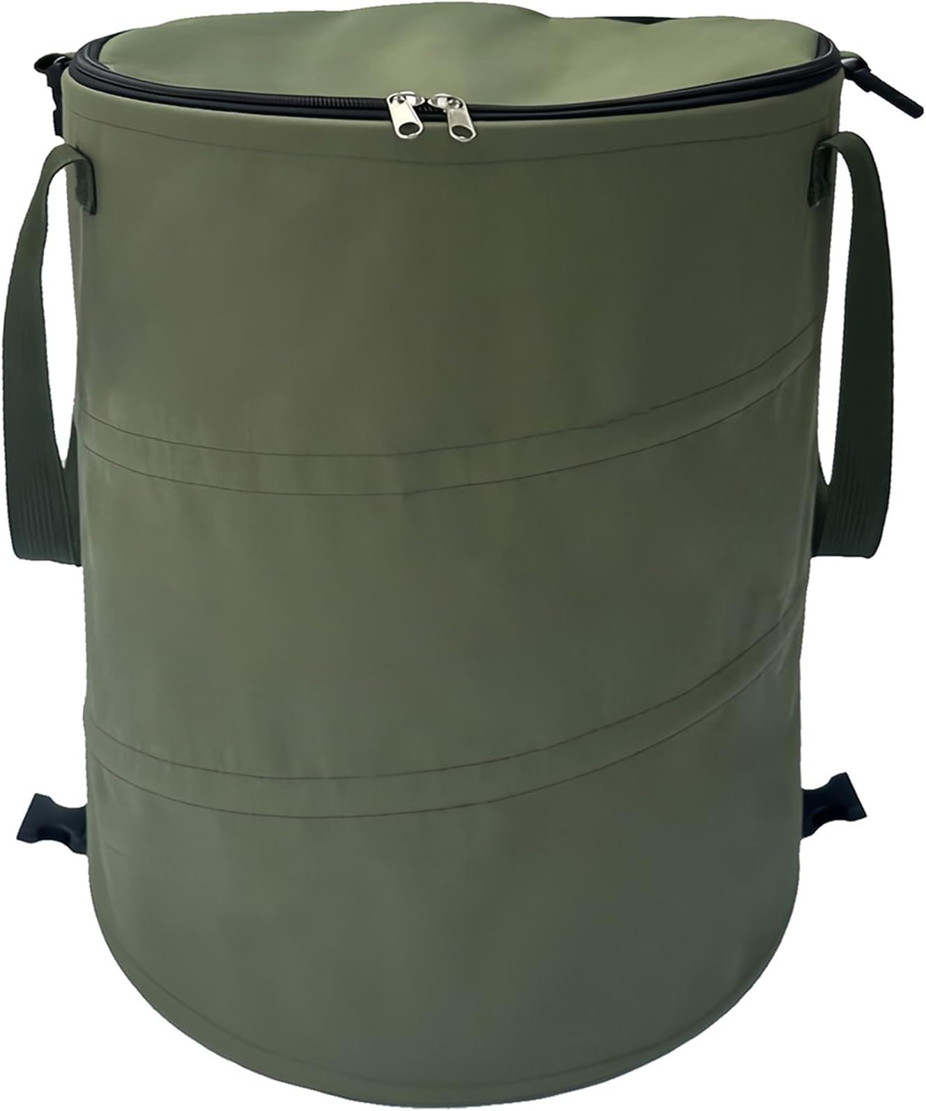 Pop up Camping Trash can with lid,Collapsible 24 Gallons Trash can with Sorting Clips,Garden Garbage Bag with Lid,Lawn and Leaf Bags - Reusable Yard Waste Bags (Green)