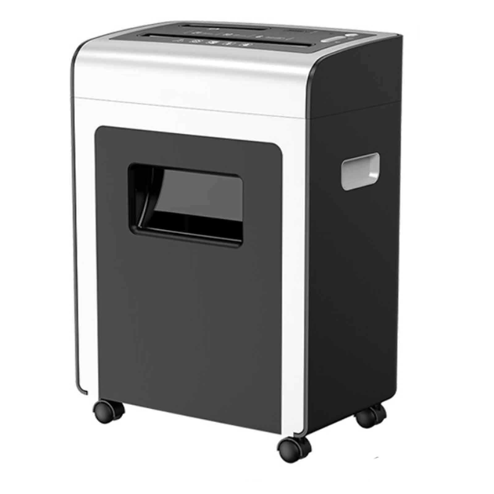 Distruggidocumenti Commerciale a 6 Fogli con Taglio a Croce, riservatezza a 5 Livelli, Grande capacità di 21 Litri, Effetto di triturazione della Carta 2x6mm, Supporto per Carte triturate, Dischi TR