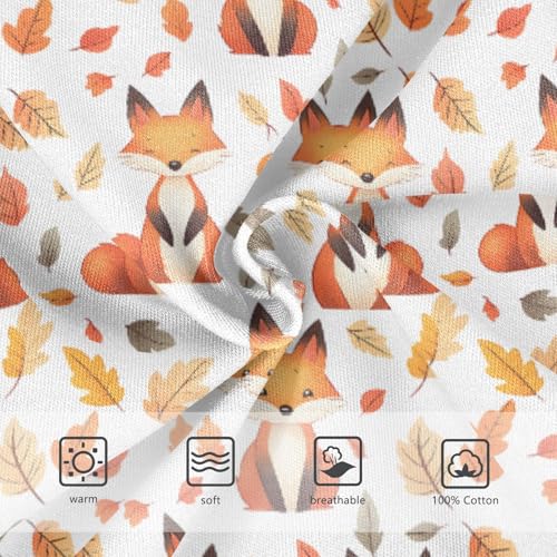 Cute Fox Leaves Pattern Boys' Underwear 100% Cotton Boys' Briefs Soft Toddler Underwear3