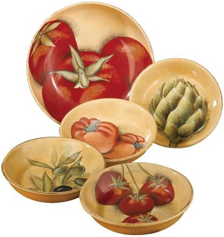 Certified International Roma 5-Piece Pasta Sets, Garden, Lawn, Maintenance