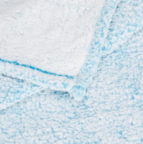 Image of amazon basics Polyester Double Bed Sherpa Blanket (270 GSM) | Single Layer (Blue)