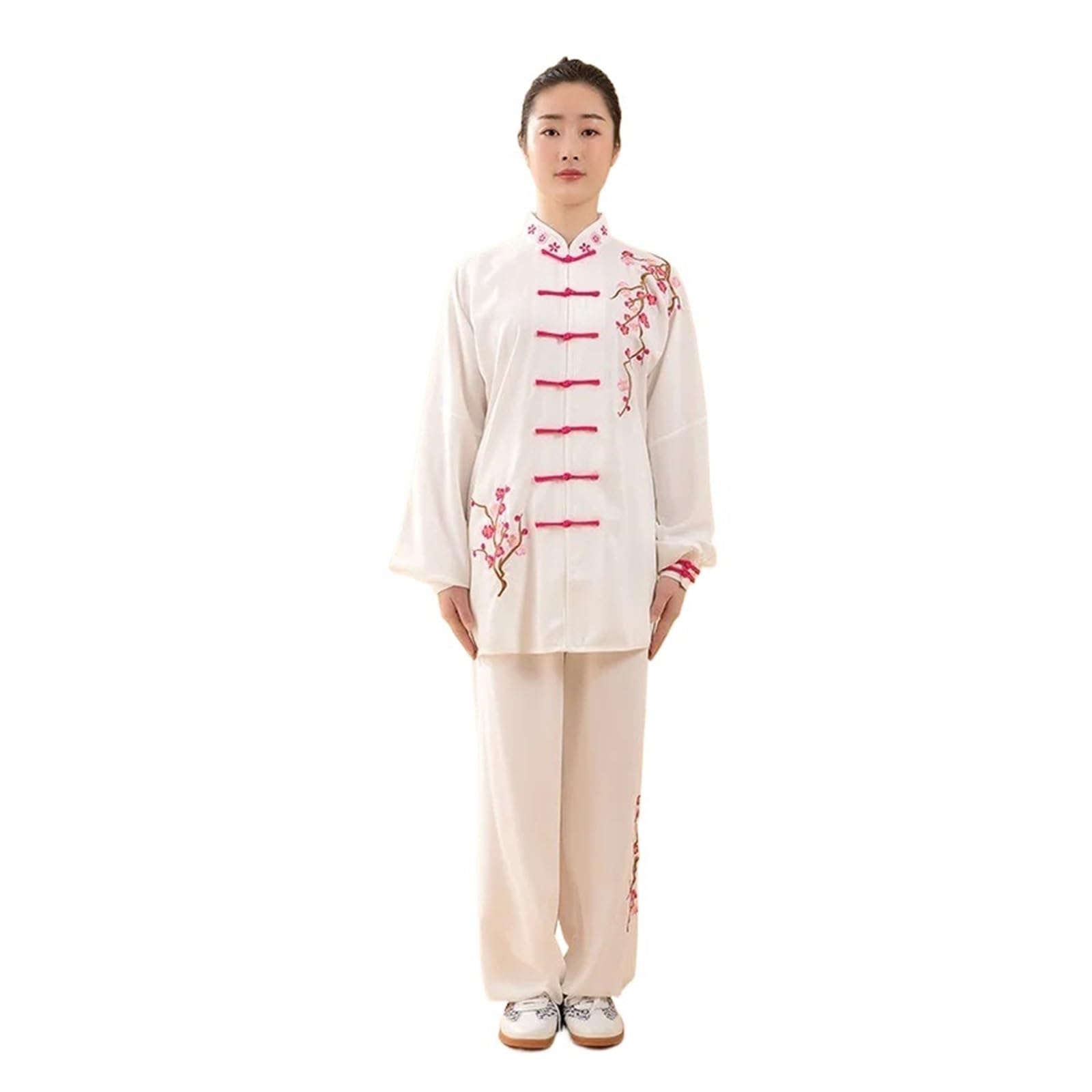 Kimono Jiu Jitsu Conjunto de Ropa de Tai chi Bordada de Estilo clásico, Ropa de práctica de Artes Marciales, Estilo Similar al de Hombres y Mujeres.(Color 05,XXL)