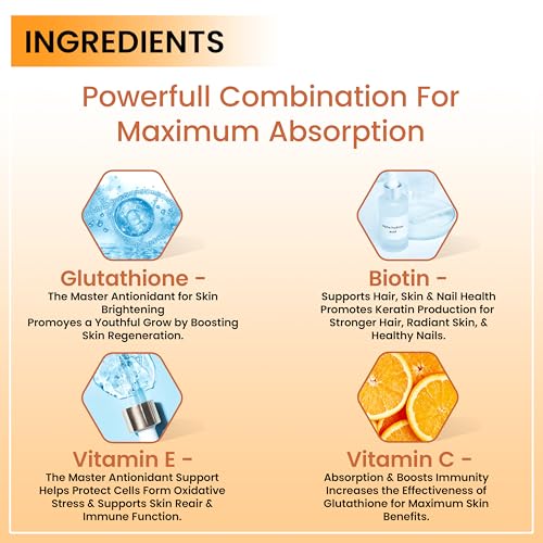 Image of Vedapure L Glutathione Capsules with Vitamin C & E for Men & Women | Antioxidant Glutathione Effervescent Capsule for Healthy Skin, Liver Detox, Immune Support, Hydration (Pack of 1)