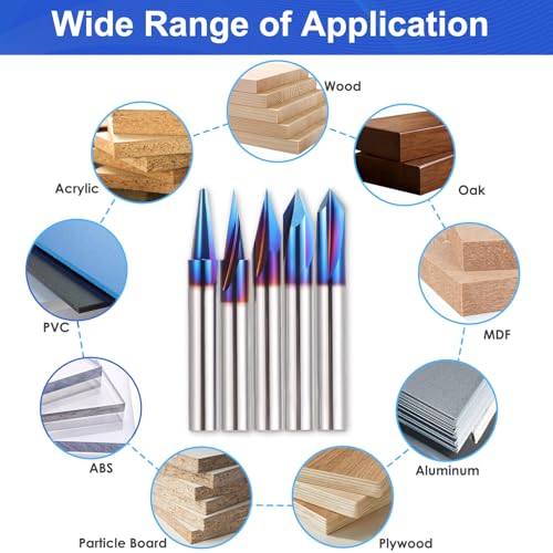 HQMaster 5Pcs V-Groove Angle Set