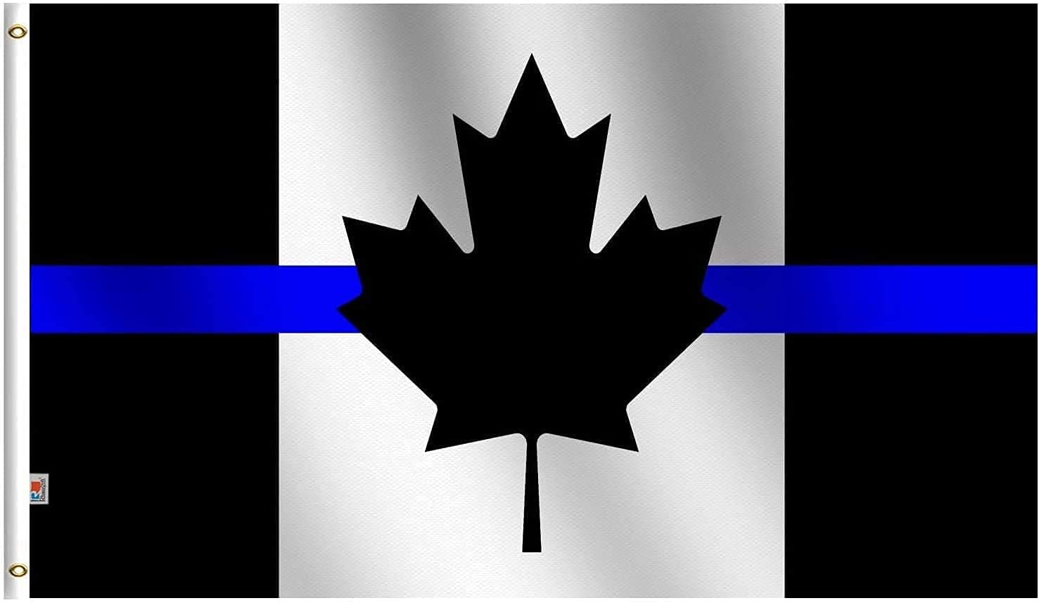 Rhungift Thin Blue Line Canada Flag 3x5 Ft,Quadruple Stitched Fly End