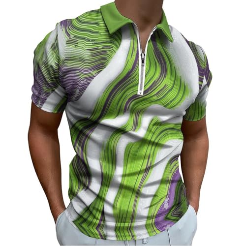 T-Shirt d'Été Homme Respirant et Stretch avec Col Zippé pour un Confort Optimal