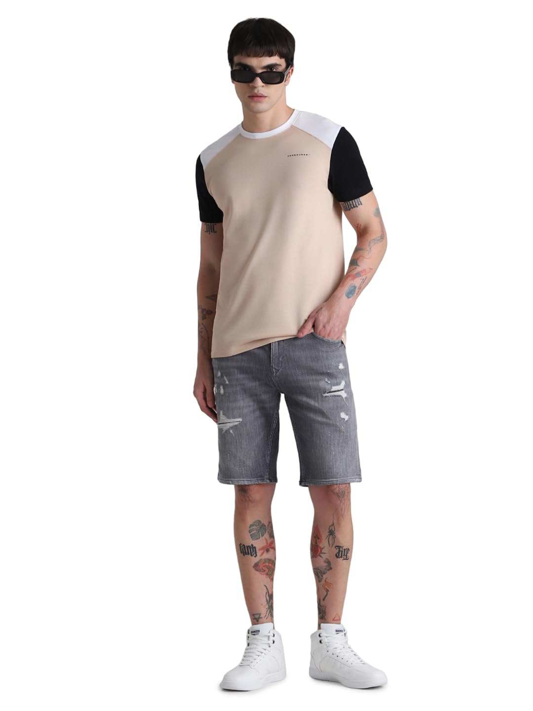 Jack & Jones Regular Fit Shorts(12245066_Grey Denim_XL) 3