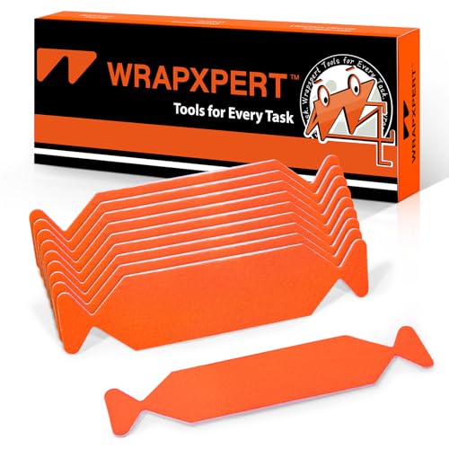 WRAPXPERT Pre-Cut 10pcs Squeegee Felts,Orange Felt Tape with Adhesive Backing Fit 4-inchs, Vinyl Squeegee Buffer for Window Tint Kit, Vinyl Wrap Tools