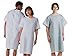 Traditional Adult Unisex Hospital Gowns 4-pack (Star Blue/Demure White)