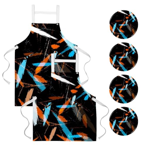 Tablier de cuisine et pâtisserie lot de 2 idéal pour le nettoyage de la maison