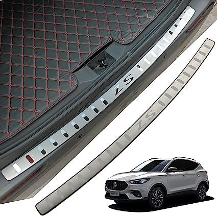 ANRAM Car Stainless Steel Rear Bumper Protector for MG ZS 2020 2021 2022 2023,Trunk Anti-Scratch Collision Protection Trim Strip